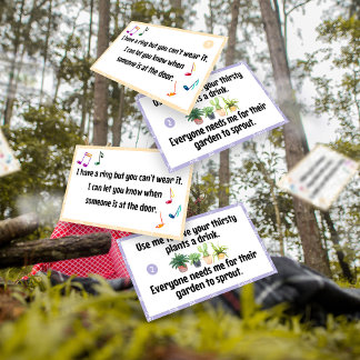 Outdoor Treasure Hunt Clues, Outdoor Kids Games Briefbogen