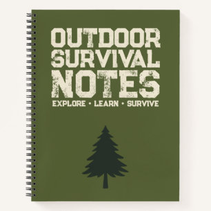 Outdoor-Überlebensnotizen – Militärgrün Notizbuch