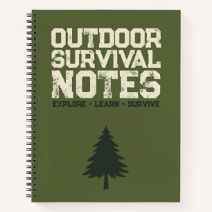 Outdoor-Überlebensnotizen – Militärgrüne Spirale Notizbuch