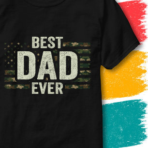 Outdoor-Vater-Flagge Bester Vater überhaupt Camo A T-Shirt