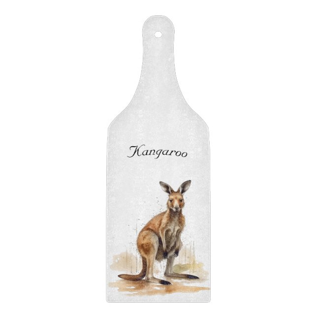 Outdoor Wanderer: Wasserfarbe Kangaroo Brauch Schneidebrett (Vorderseite)