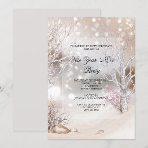 Outdoor Winters Snowboard Silvesterabend Party Einladung