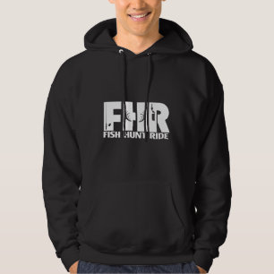 Outdoorabenturer Fischjagd Sammlung Weiß Hoodie