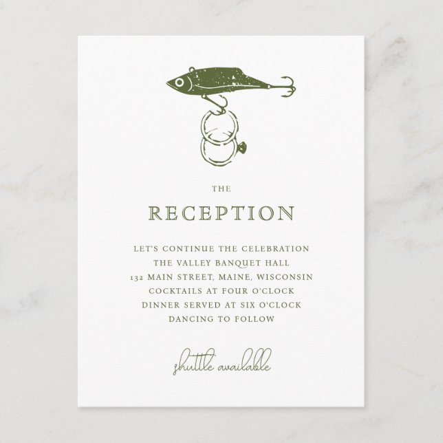 Outdoorfischen Lure Hook Hochzeitsraining Begleitkarte (Vorderseite)