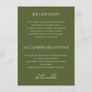 Outdoorfischen Lure Hooks Grüne Hochzeitseinlage Begleitkarte