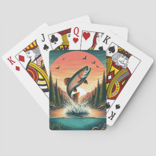Outdoorsman-Forelle Natur Spielkarten