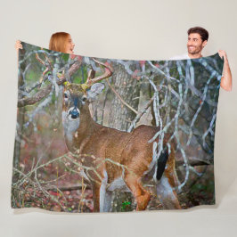 Outdoorsmanwhitetail-Dollar-Tier-Acryl-Kunst Fleecedecke