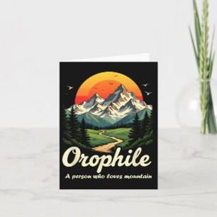 Outdoorsy Orophile Bedeutung Berg Lover Geschenke Karte