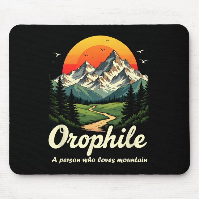 Outdoorsy Orophile Bedeutung Berg Lover Geschenke  Mousepad (Vorne)