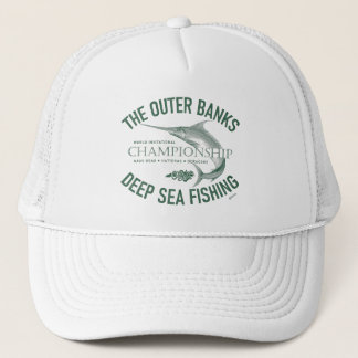 Outer Banks Hochseeangeln OBX Dunkelgrün Vintage Truckerkappe