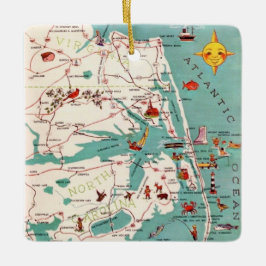 Outer Banks North Carolina Postcard Keramikornament