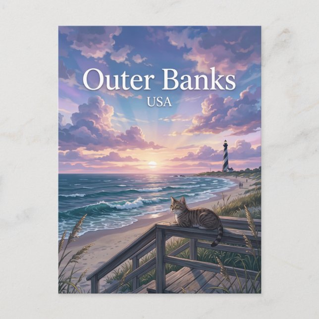 Outer Banks North Carolina Postkarte (Vorderseite)