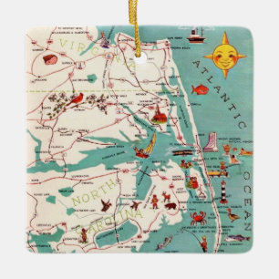 Outer Banks North Carolina Postkarte Keramikornament