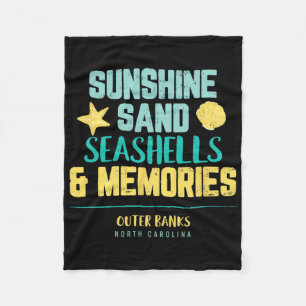 Outer Banks Shirt Familienurlaub Muschelliebhaber  Fleecedecke