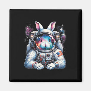 Outer Bunny Ostertag Rabbit Usa Fun Space Magnet