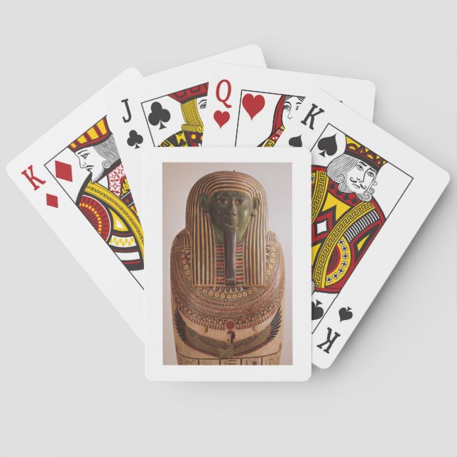 Outer lid of the sarcophagus of Psametik I (664-61 Spielkarten (Rückseite)