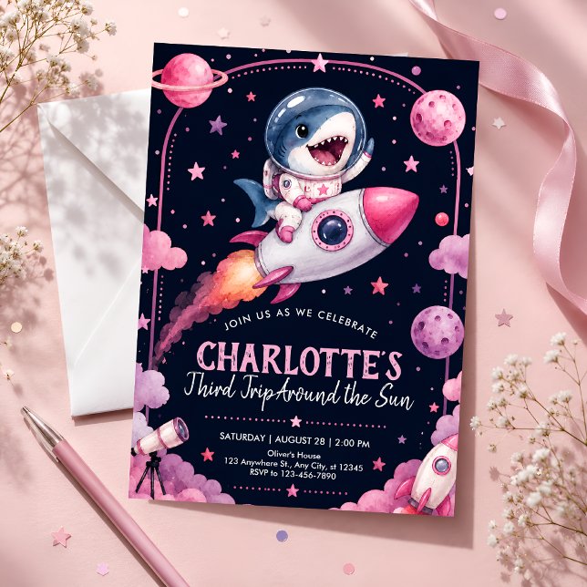 Outer Space 3. Geburtstagsfeier Einladung (Von Creator hochgeladen)