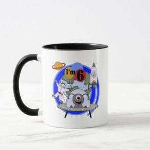 Outer Space 6. Geburtstag T-Shirts und Geschenke Tasse