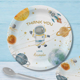 Outer Space Astronaut Birthday Thank You Pappteller