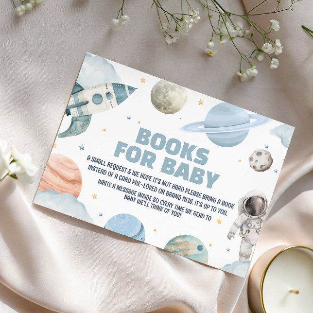 Outer Space Astronaut Bücher für Baby Karte (Von Creator hochgeladen)