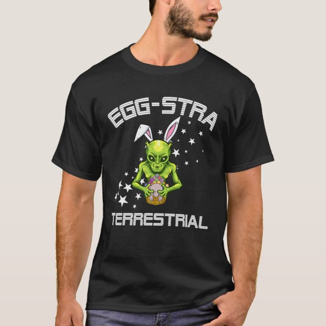 Outer Space Eggs Extra Terrestial Alien Easter Egg T-Shirt (Vorderseite)