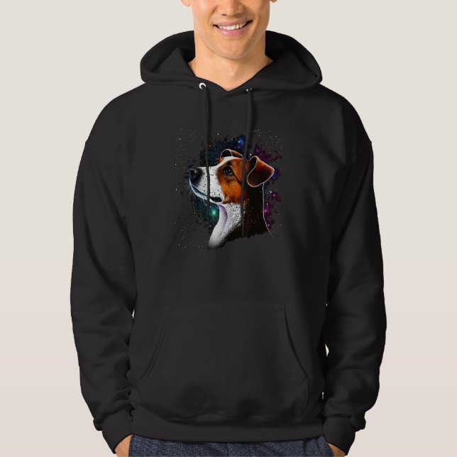 Outer Space Galaxy Astronaut Jack Russell Terrier Hoodie (Vorderseite)