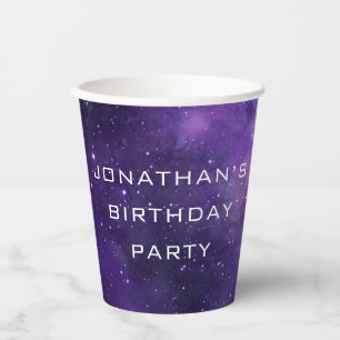 Outer Space Galaxy Party Kindergeburtstag Astron Pappbecher