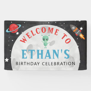 Outer Space Geburtstag Vinyl Begrüßungsbanner Banner