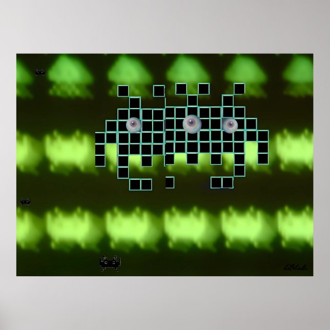 Outer Space Invader Kingdom Poster (Vorne)