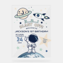 Outer Space Out of this World 1. Geburtstag Willko