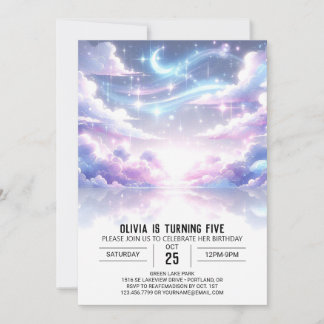 Outerspace Celestial Digital Birthday Einladung