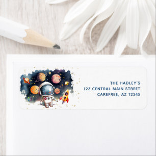 Outerspace Planets Astronaut-Rücksendeadresse