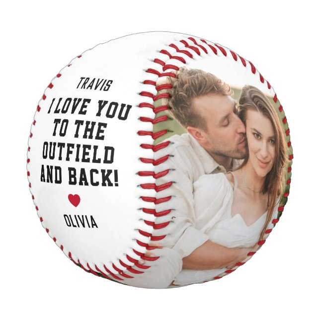 Outfield Custom Baseball Gift (Schrägansicht)