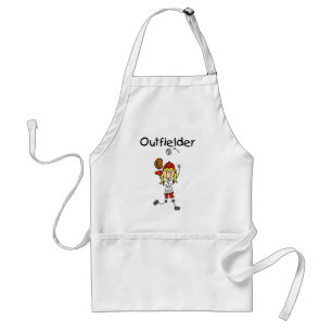 Outfielder-Mädchen Baseball T-Shirts und Geschenke Schürze