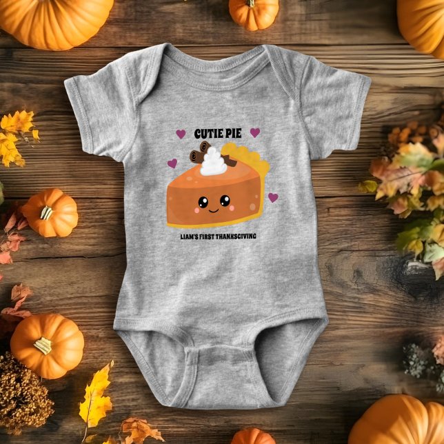 Outfit für den ersten Erntedank - Süsse Pie Baby Strampler (The perfect outfit to hang out with the family on your first thanksgiving!)