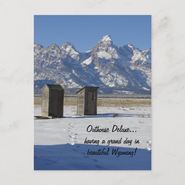 Outhouse Deluxe Postkarte (Vorderseite)