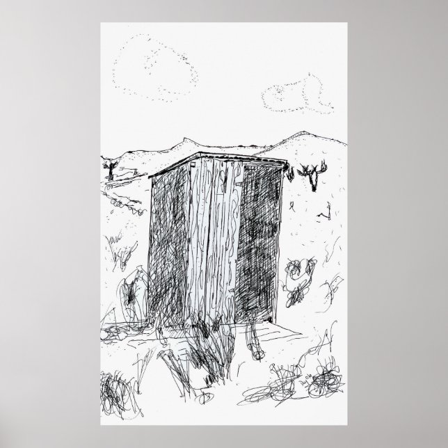Outhouse, Gemfield, Nevada Poster (Vorne)