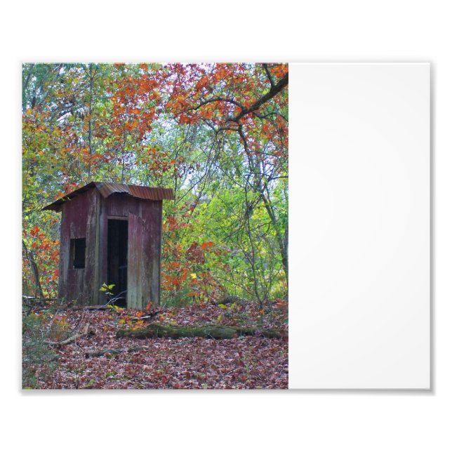 Outhouse im Herbst Fotodruck (Vorne)