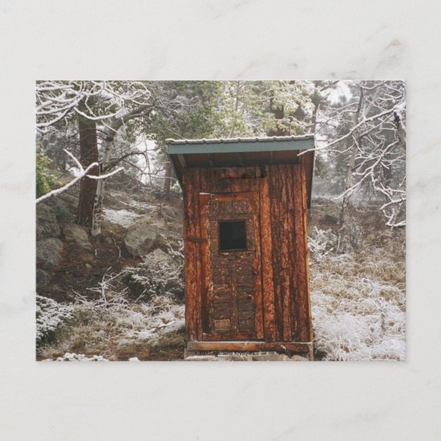 OUTHOUSE IN THE SNOW POSTKARTE (Vorderseite)