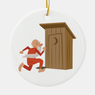 Outhouse Keramik Ornament