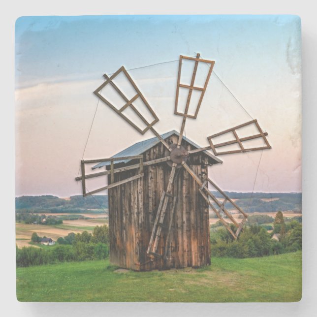 Outhouse Windmill Steinuntersetzer (Vorderseite)