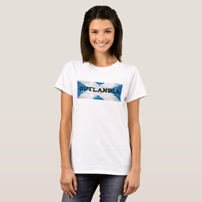 Outlandia Scottish-Flagge T-Shirt (Vorne ganz)