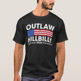 Outlaw Hillbilly 2024 Barbed Wire Western T-Shirt