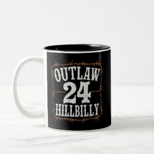 Outlaw Hillbilly 2024 Western Trump Vance 2024  Zweifarbige Tasse