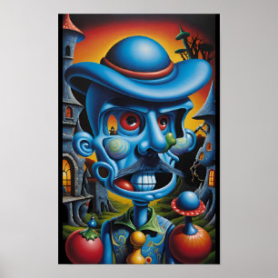 Outlaw in Groll Town - Ken Gage Fantasy Art Poster