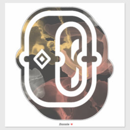 OUTLAW -O- | Zollmonogramm | personalisierte Schen Aufkleber