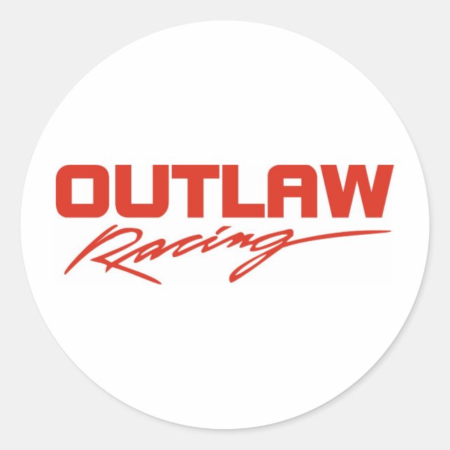 Outlaw Racing Runder Aufkleber (Vorderseite)