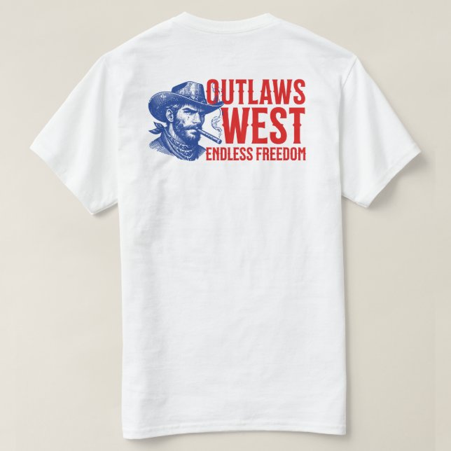 Outlaw West Cowboy T-Shirt (Design Rückseite)