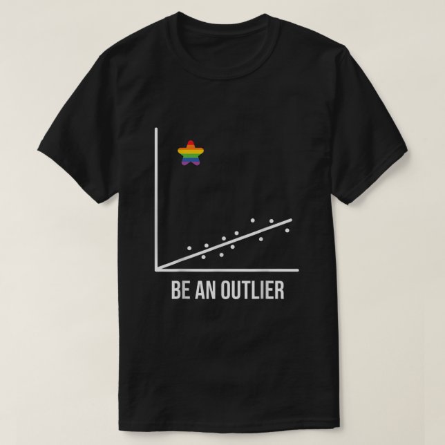 Outlier Math Geek LGBT Equality Pride T-Shirt (Design vorne)