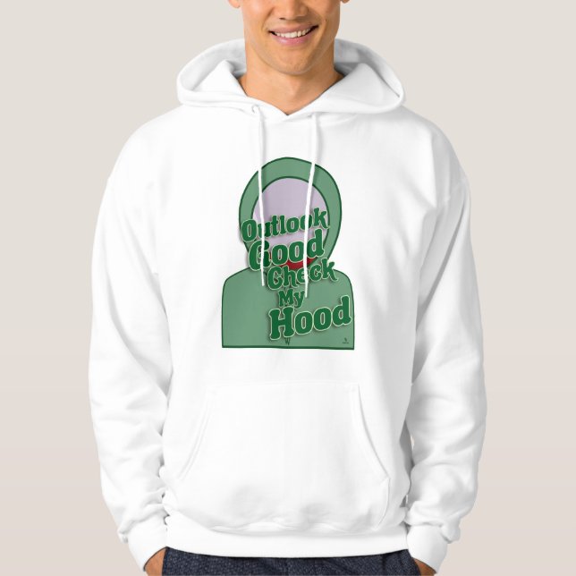 Outlook Guten Karo mein Hood Fun Slogan Hoodie (Vorderseite)
